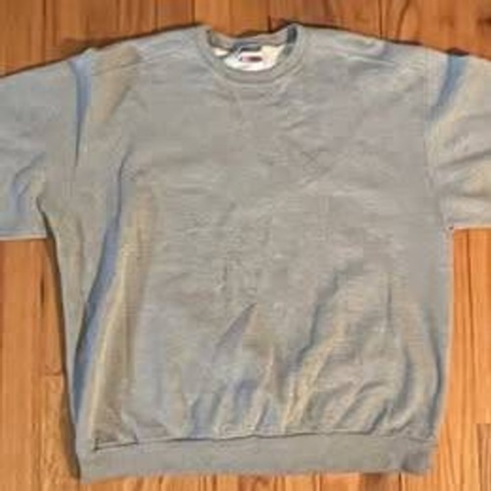 Vintage Jerzees Activewear Retro Gray Crew Neck Sweatshirt Men XL